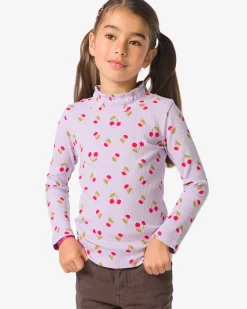 kinder T-shirt rib fruit lichtpaars