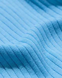 kinder T-shirt rib hartjes lichtblauw