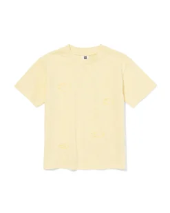 kinder T-shirt vissen lichtgeel