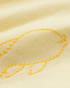 kinder T-shirt vissen lichtgeel