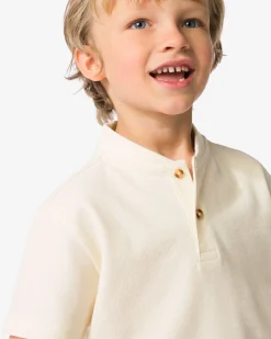 kinder T-shirt wafel ecru