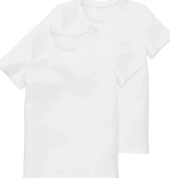 kinder t-shirts biologisch katoen - 2 stuks wit