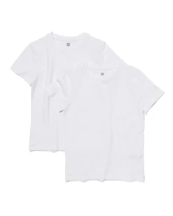 kinder t-shirts biologisch katoen - 2 stuks wit