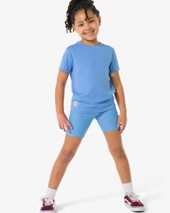 kinderbikershort blauw