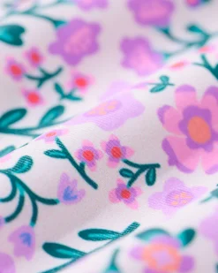 kinderbikini bloemen ruffels lila