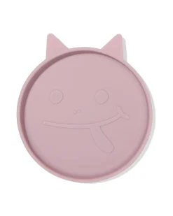 kinderbordje Ø16cm monster siliconen roze