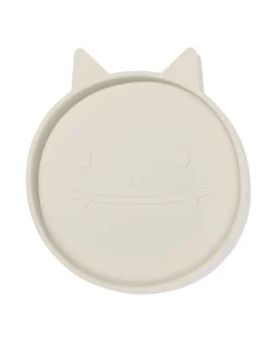 kinderbordje Ø16cm monster siliconen beige