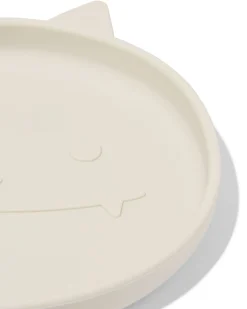 kinderbordje Ø16cm monster siliconen beige