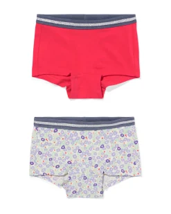 kinderboxers bloem - 2 stuks roze