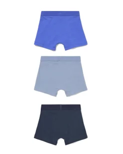 kinderboxers effen - 3 stuks blauw