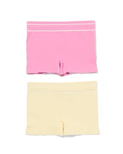 kinderboxers naadloos katoen rib - 2 stuks multi