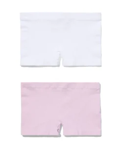 kinderboxers naadloos rib - 2 stuks lichtpaars