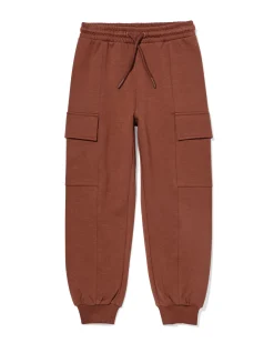 kinderbroek cargo normale fit bruin