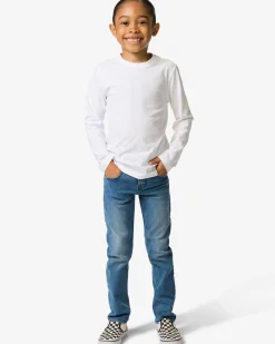 kinderbroek jogdenim skinny fit middenblauw