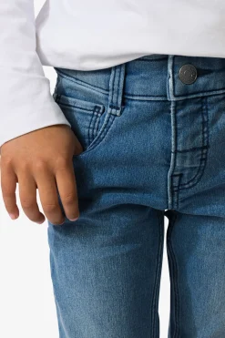 kinderbroek jogdenim skinny fit middenblauw