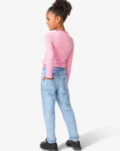 kinderbroek mom fit paisley lichtblauw