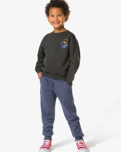 kinderbroek sweatstof blauw