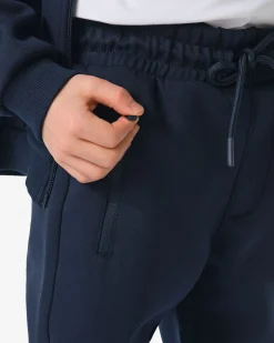 kinderbroek sweatstof donkerblauw