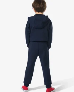 kinderbroek sweatstof donkerblauw