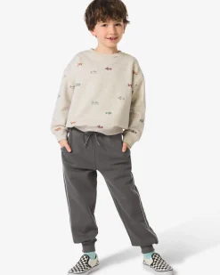 kinderbroek sweatstof donkergrijs