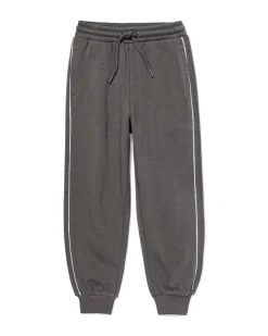kinderbroek sweatstof donkergrijs