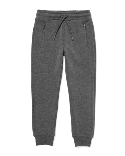 kinderbroek sweatstof grijsmelange