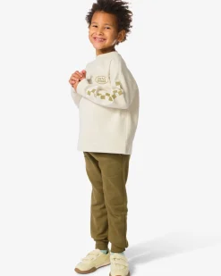 kinderbroek sweatstof olijf