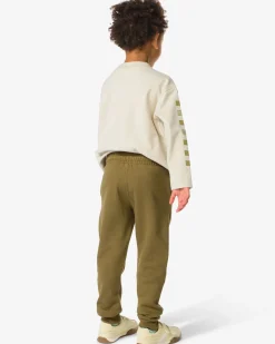 kinderbroek sweatstof olijf