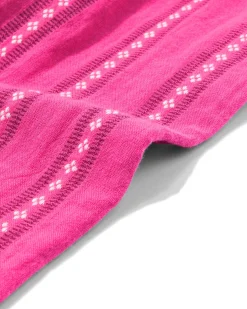 kinderbroek wide fit strepen donkerroze