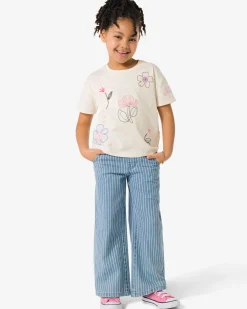 kinderbroek wijd strepen lichtblauw