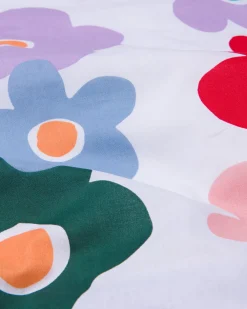 kinderdekbedovertrek 140x200cm zacht katoen bloemen