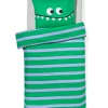 kinderdekbedovertrek 140x200cm zacht katoen monster groen