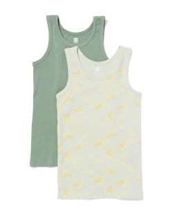 kinderhemd bananen - 2 stuks groen