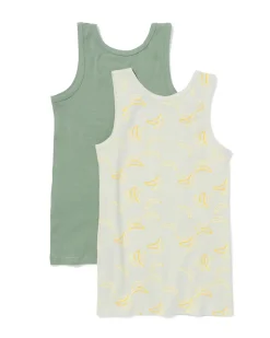 kinderhemd bananen - 2 stuks groen