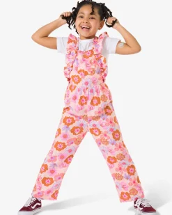 kinderjumpsuit bloemen roze