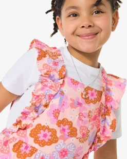 kinderjumpsuit bloemen roze