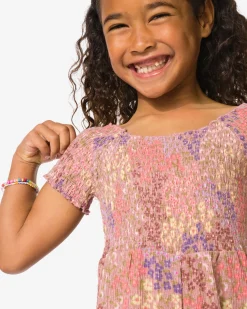 kinderjumpsuit jersey bloemen lichtroze