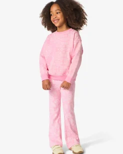 kinderkledingset rib paisley roze