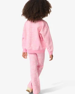 kinderkledingset rib paisley roze