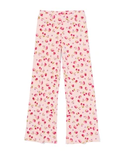 kinderlegging bootcut rib aardbeien roze