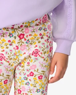 kinderlegging flared bloemen ecru