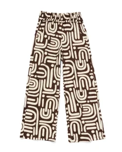 kinderlegging wide fit jersey abstract donkerbruin