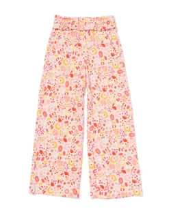 kinderlegging wide fit jersey bloemen ecru