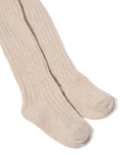 kindermaillots rib - 2 stuks beige