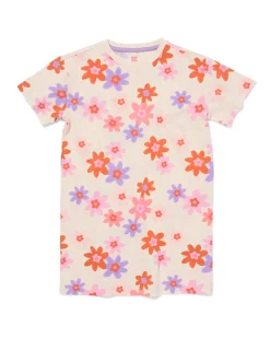 kindernachthemd bloemen gebroken wit