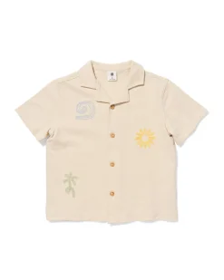 kinderoverhemd crepe ecru