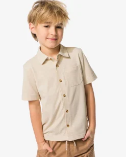 kinderoverhemd piqué zand