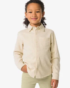kinderoverhemd sweatstof grijsmelange