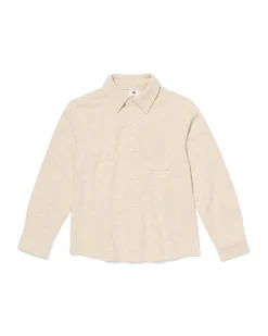 kinderoverhemd sweatstof grijsmelange