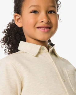kinderoverhemd sweatstof grijsmelange
